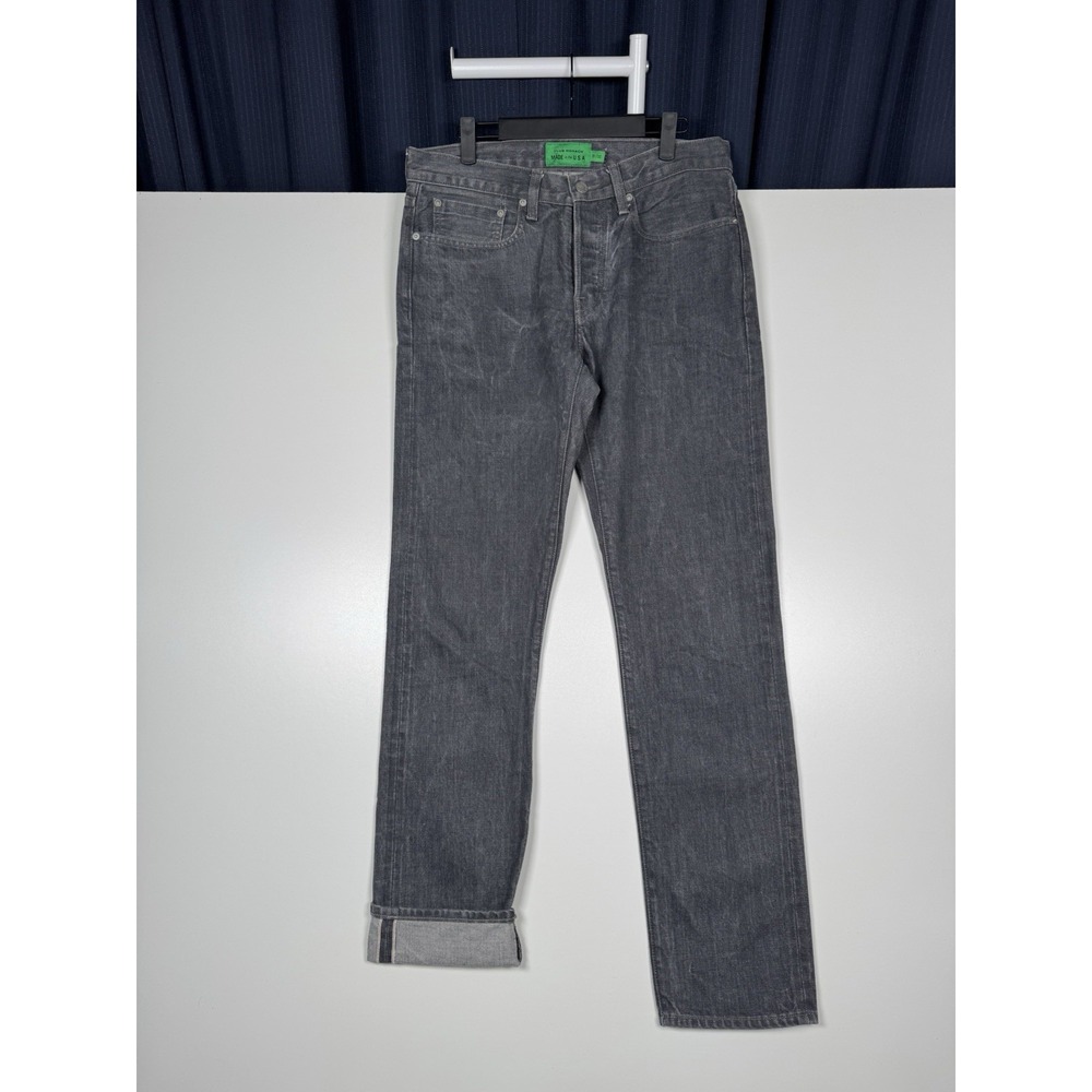 Club Monaco Barrette Gray Wash Selvedge Denim Jeans Men's 31x32